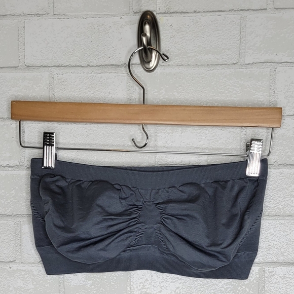 Other - Unbranded Gray Stretchy Bandeau Bra Top